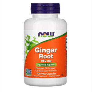 NOW GINGER ROOT 550MG, 100 VEG CAPSULES