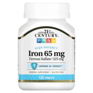 21ST CENTURY IRON 65MG, 120 TABLETS