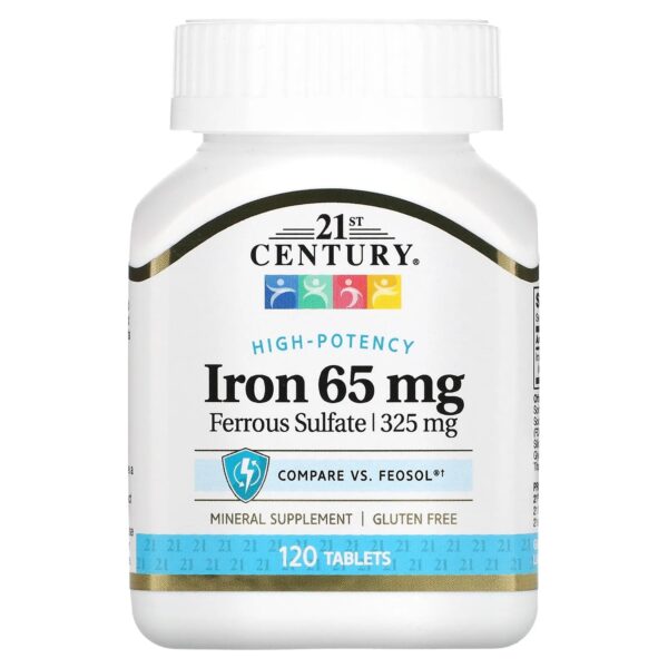 21ST CENTURY IRON 65MG, 120 TABLETS