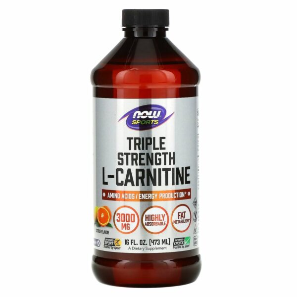 NOW SPORTS TRIPLE STRENGTH L?CARNITINE LIQUID 473ML