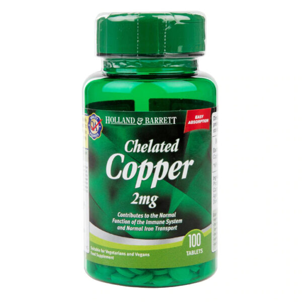 HOLLAND & BARRETT CHELATED COPPER 2MG
