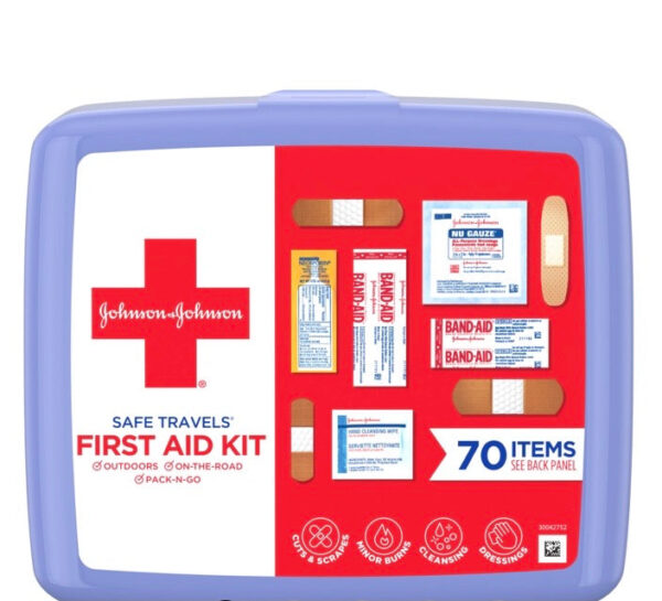JOHNSON & JOHNSON SAFE TRAVELS FIRST AID KIT