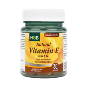 HOLLAND & BARRETT VITAMIN E 400 I.U. 30 CAPSULES