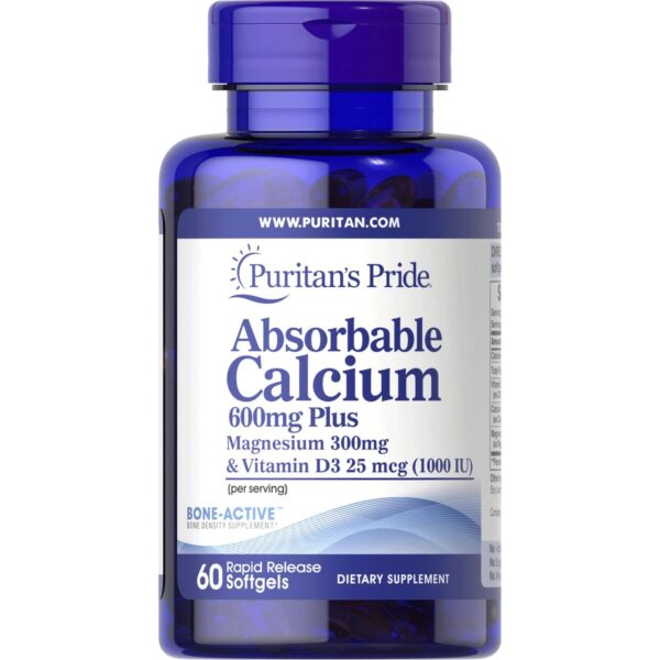 PURITAN?S PRIDE ABSORBABLE CALCIUM, 60 SOFTGELS