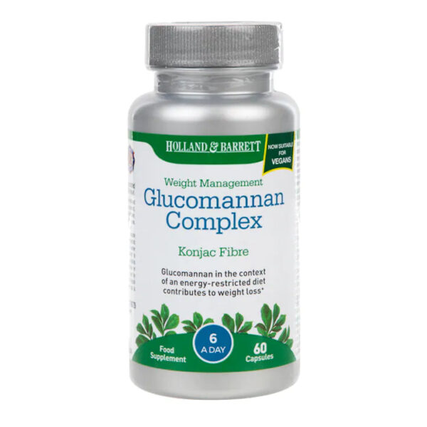 HOLLAND & BARRETT GLUCOMANNAN COMPLEX, 60 CAPSULES