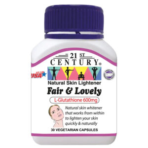 21ST CENTURY FAIR & LOVELY L?GLUTATHIONE 600MG, 30 CAPSULES