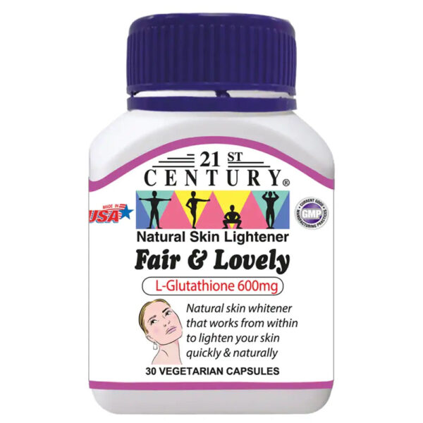 21ST CENTURY FAIR & LOVELY L?GLUTATHIONE 600MG, 30 CAPSULES