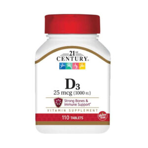 21ST CENTURY D3 25MCG, 100 TABLETS