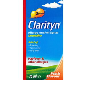 CLARITYN ALLERGY SYRUP PEACH 70ML