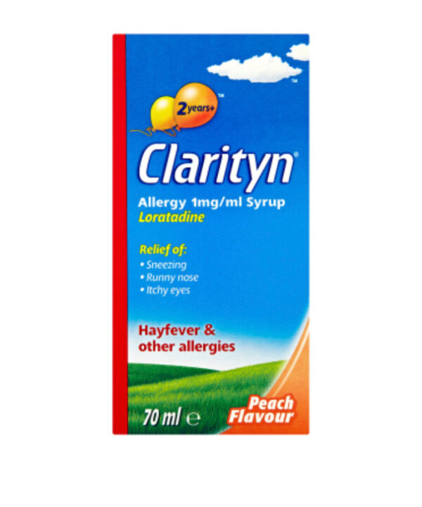 CLARITYN ALLERGY SYRUP PEACH 70ML