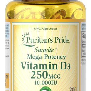 PURITAN?S PRIDE VITAMIN D3 250MCG 10,000IU