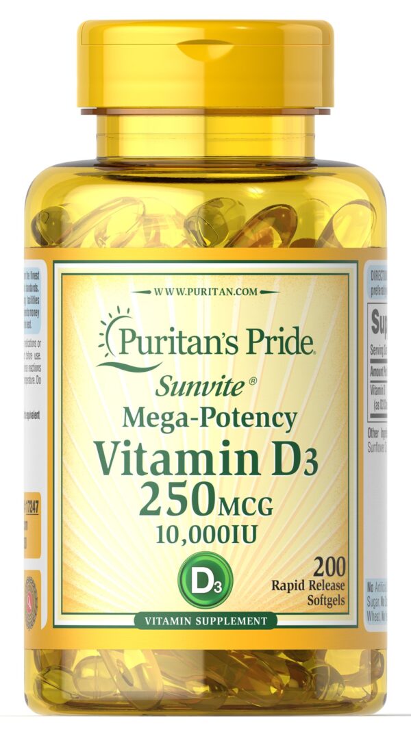 PURITAN?S PRIDE VITAMIN D3 250MCG 10,000IU