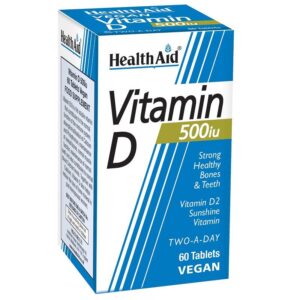 HEALTHAID VITAMIN D 500IU, 60 TABLETS