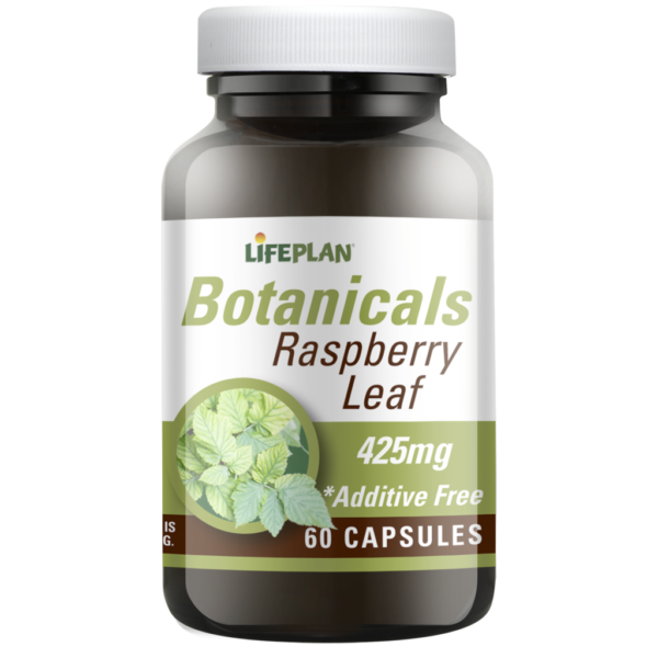LIFEPLAN BOTANICALS RASPBERRY LEAF 425MG, 60 CAPSULES
