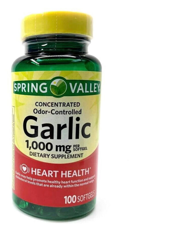 SPRING VALLEY GARLIC 1,000MG, 100 SOFTGELS