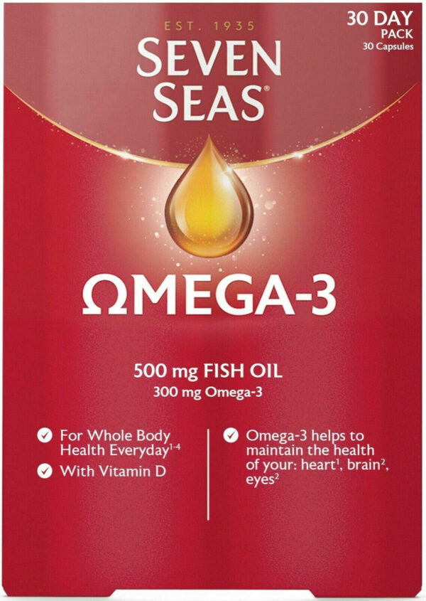 SEVEN SEAS OMEGA-3 500MG FISH OIL 300MG OMEGA-3