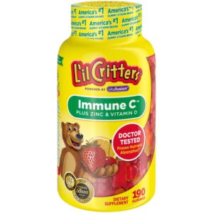 L?IL CRITTERS GUMMIES IMMUNE C PLUS ZINC & VITAMIN D, 190 GUMMIES