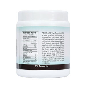 Max Care Virgin Coconut Oil Wide Jar - 500Ml