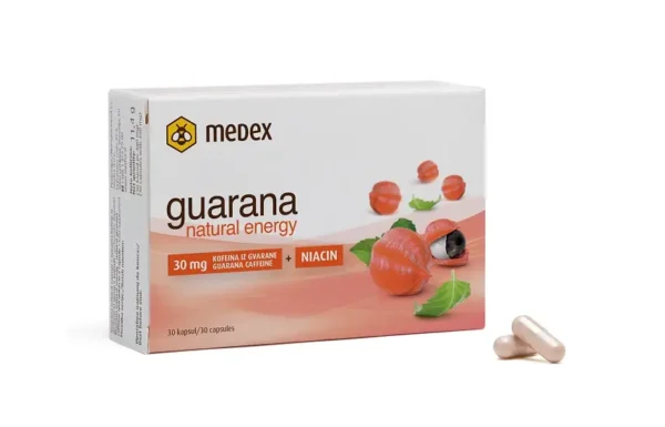 Medex Guarana Natural Energy 30 Capsules