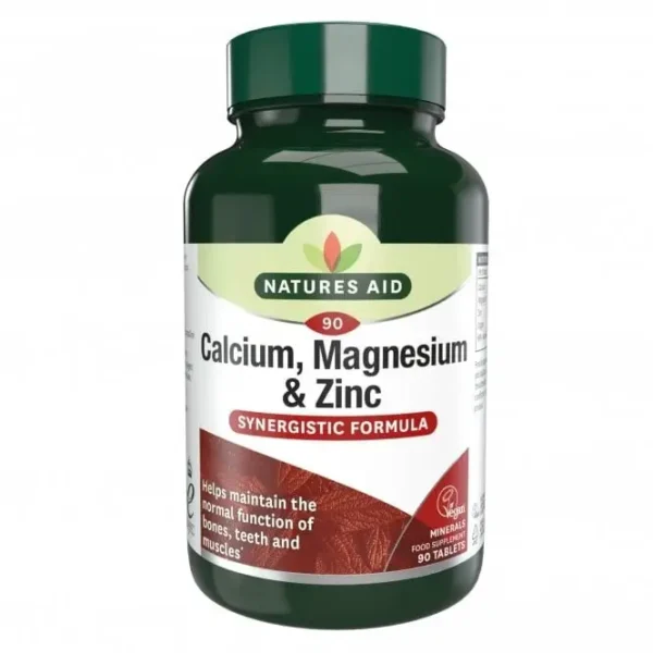 Natures Aid, Calcium, Magnesium And Zinc, 90 Tablets