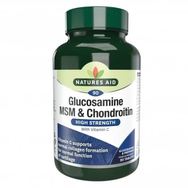 Natures Aid, Glucosamine, Msm And Chondroitin, 90 Tablets