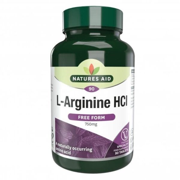 Natures Aid, L-Arginine, 750mg, 90 Tablets