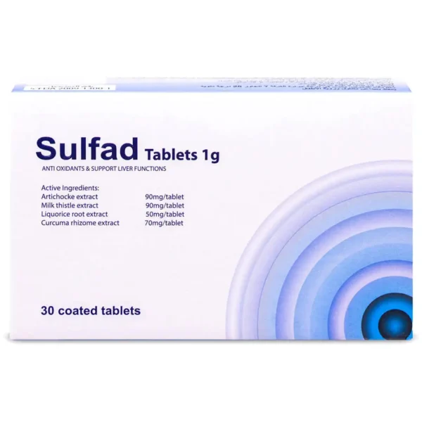 Sulfad Liver Function Support 1 Gm 30 Tablets