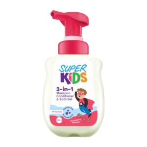 Super Kids 3 In 1 Strawberry Milkshake Shampoo Conditioner & Bath Gel ? 500ml