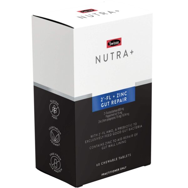 Swisse Nutra+ 2'-Fl Zinc Gut Repair 60 Chewable Tablets