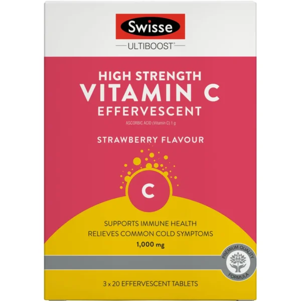 Swisse Ultiboost High Strength Vitamin C 60 Eff Tablets