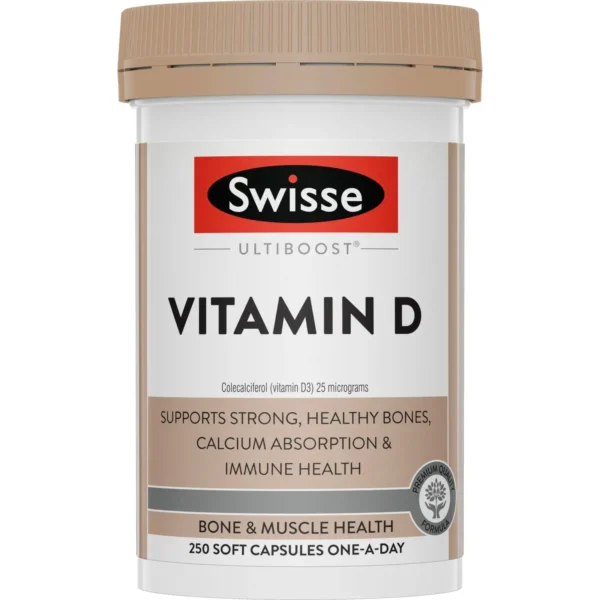 Swisse Ultiboost Vitamin D 1000iu 250 Capsules