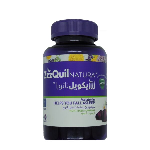 Vicks Zzzquil Natura Melatonin 1mg Berry Flavour - 60 Gummies