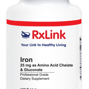 RxLink Iron 25 mg as Amino Acid Chelate & Gluconate