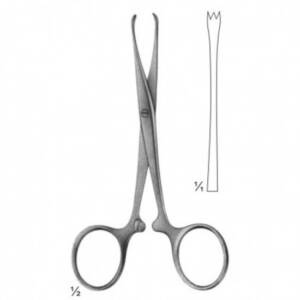 Artery Traction and Grasping Forceps CHAPUT 2 x 3 teeth 125 mm