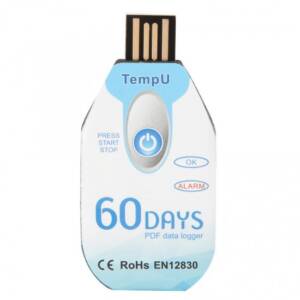 60 Days Single-use PDF Temperature Data Logger