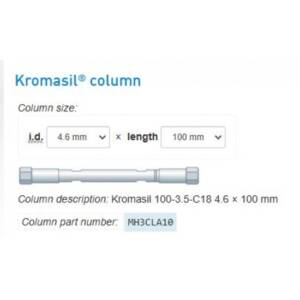 Kromasil C18 100mm X 4.6mm, 3.5um