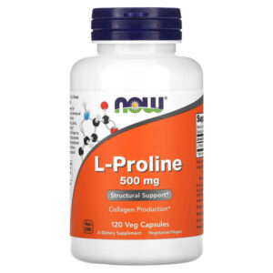 NOW Foods, L-Proline, 500mg, 120 Veg Capsules