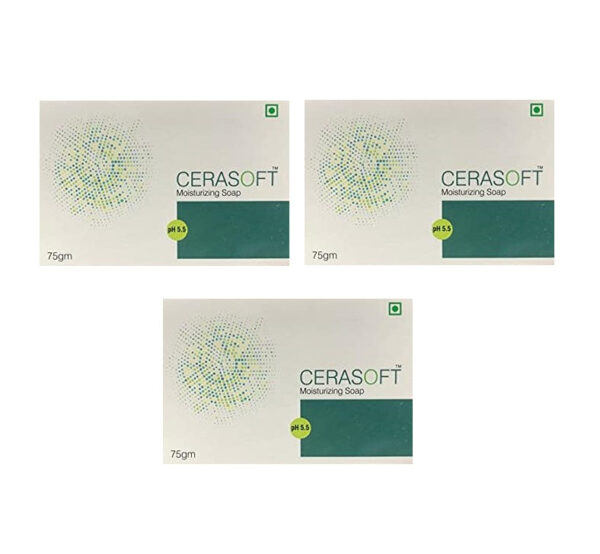 CERASOFT MOISTURIZING SOAP ( PACK OF 3 ) ( 75 GM )