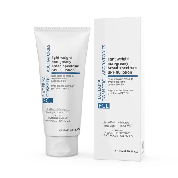 Fixderma Light Weight Non-Greasy Broad Spectrum SPF 80 Lotion 50ml