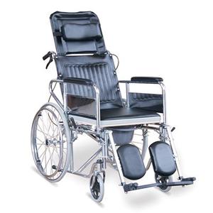 JL609GC Reclining Commode Wheelchair