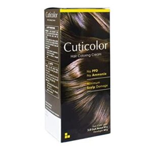 Cuticolor Hair Coloring Cream (3.0 Dark Brown) (60gm+60gm) (120gm)