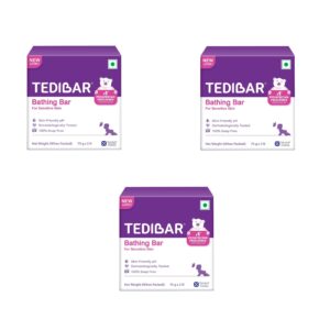 Tedibar Moisturising Baby Bathing Bar, 75gm Pack of 3