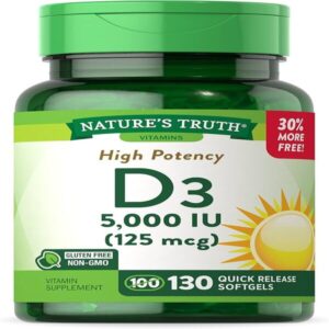 Nature?s Truth Vitamin D3 5000 IU Softgels 130?s