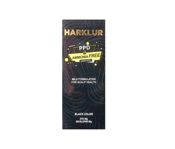Harklur Hair Color Cream Black Color, 60ml