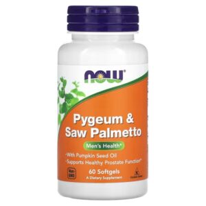 NOW Foods, Pygeum & Saw Palmetto, Men?s Health, 60 Softgels