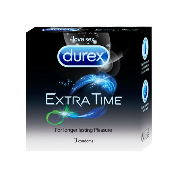 Durex Extra Time Condom (3 COUNT) (PACK OF 5)
