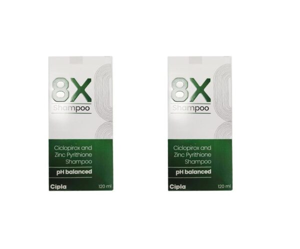 8X Shampoo 120ML, PACK OF 2