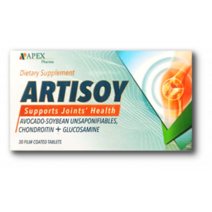 ARTISOY FOR HEALTHY JOINTS WITH  GLUCOSAMINE SULFATE , CHONDROITIN SULFATE & AVOCADO SOYBEAN 30 FILM-COTED TABLETS