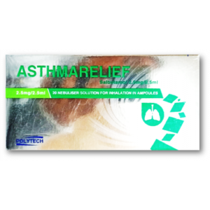 ASTHMARELIEF 2.5 MG NEBULIZER SOLUTION ( SALBUTAMOL ) 20 AMPOULES 2.5 ML
