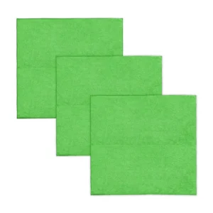 Allextreme Lint Free and Streak Free Microfiber Cleaning Towel Dust Cloth Green 3 Pcs
